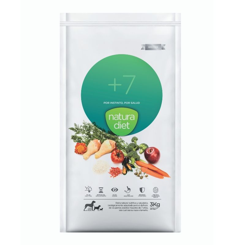 natura diet +7 pienso natural perros senior