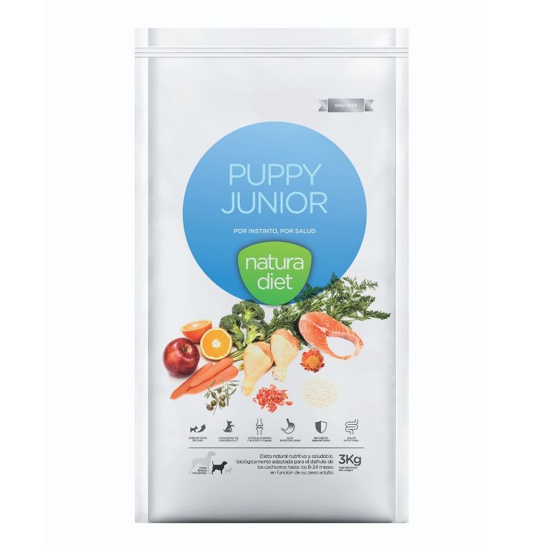 natura diet puppy junior alimento natural para cachorros