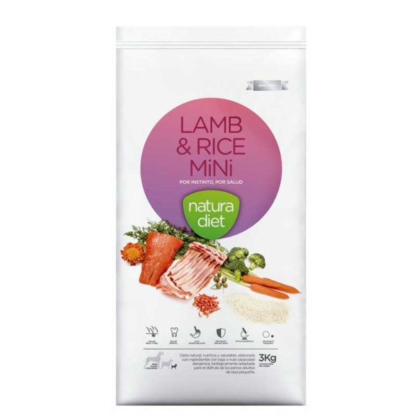 natura diet lamb mini pienso natural cordero razas pequeñas