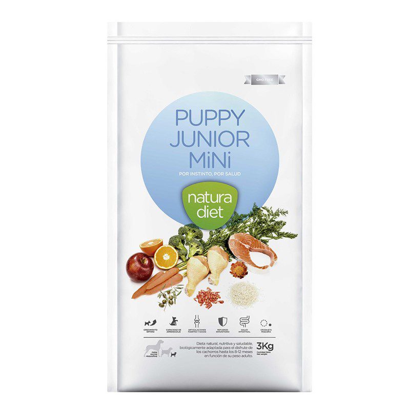 natura diet puppy junior mini alimento natural cachorros razas pequeñas